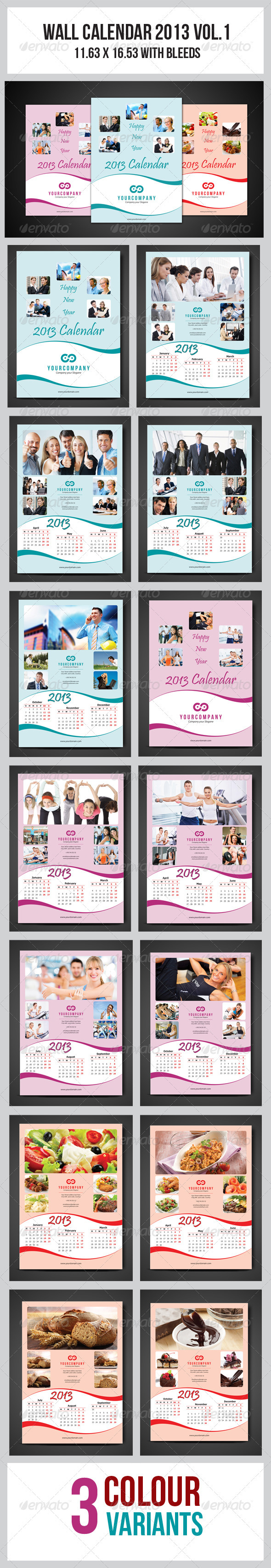 Wall Calendar 2013 Vol.1 - Calendars Stationery
