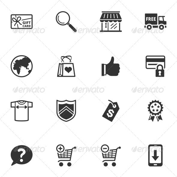 Shopping and E-commerce Icons - Set 2 - Web Icons