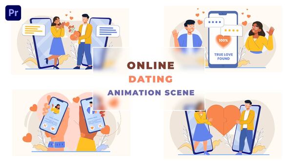 Online Love Dating Explainer Animation Scene