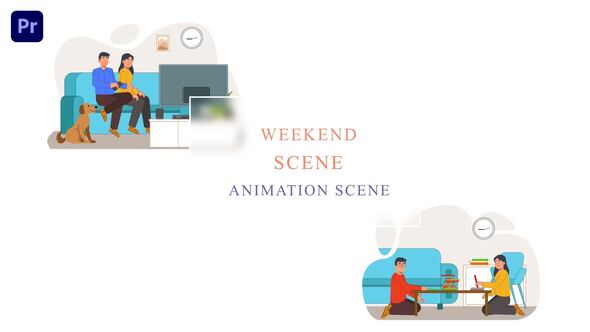 Weekend Holiday Activity Animation Scene
