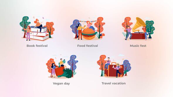 Various festivals - Flat concepts