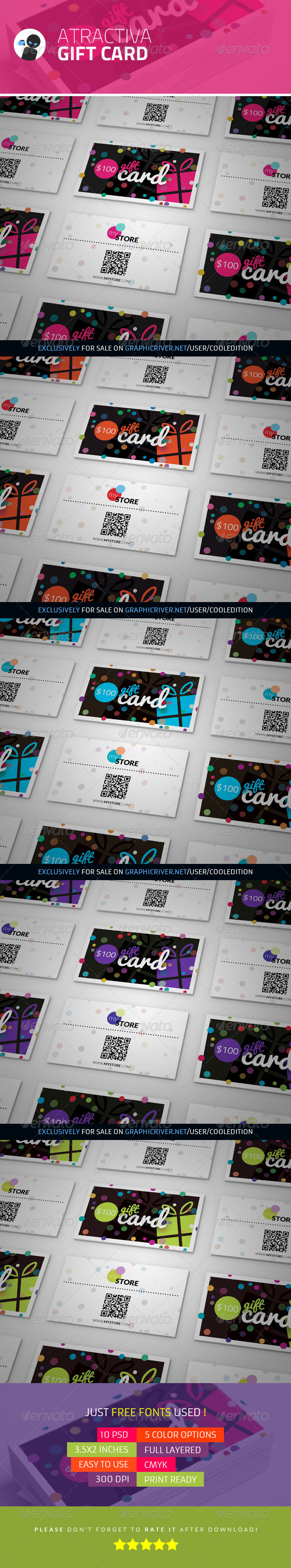 Atractiva - Gift Card - Industry Specific Business Cards