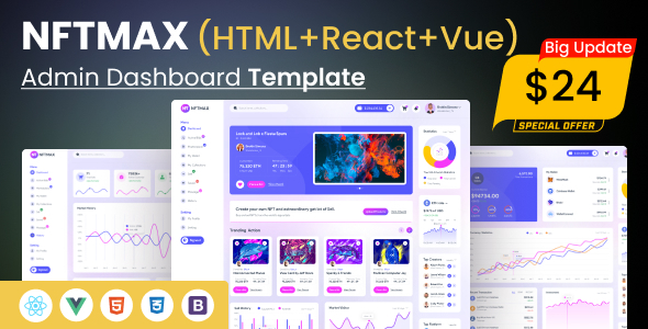 NFTMAX - Tailwind React Admin Template