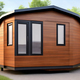 Wooden cabin. Concept design dark brown colour. - PhotoDune Item for Sale