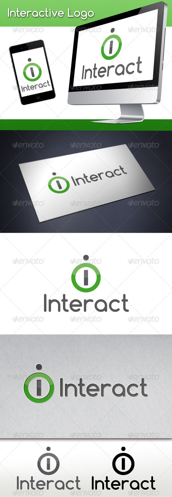 Interactive Letter I Logo Template - Letters Logo Templates