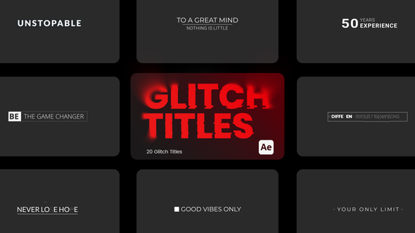 Glitch Titles For After Effects Titles template preview