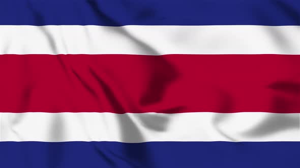 4K Costa Rica Flag - Loopable