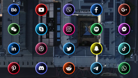 Social Media Buttons Titles template preview