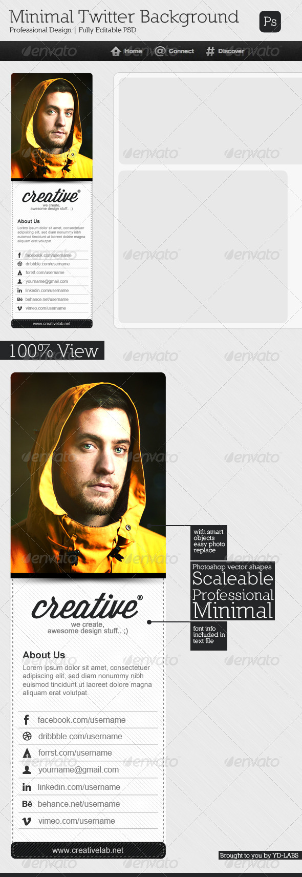 Minimal Twitter Background V4 - Twitter Social Media