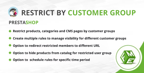 Prestashop Restrict Products, Category & CMS By Customer Groups Module