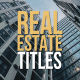 Real Estate Titles (After Effects) - VideoHive Item for Sale