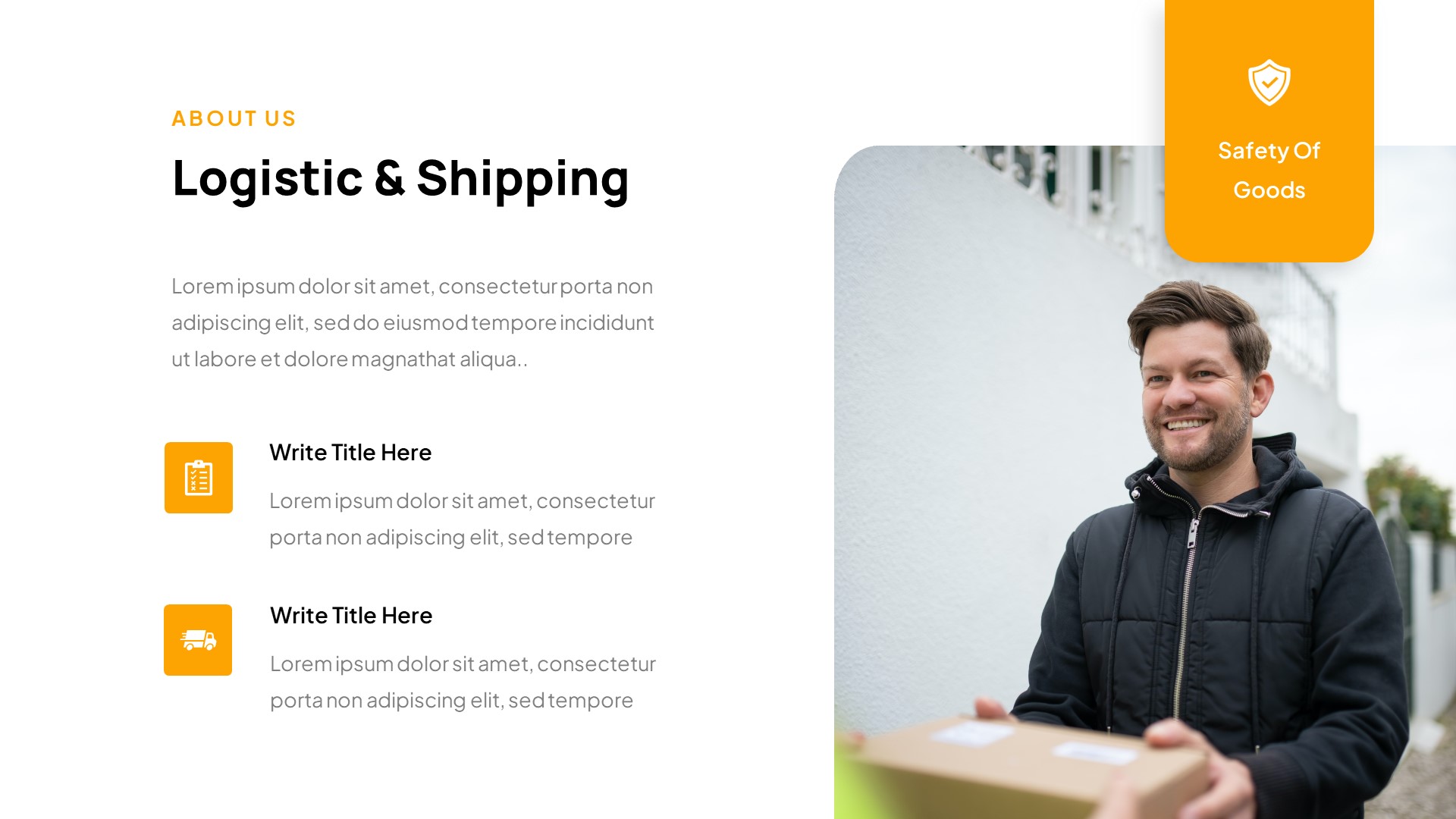 Logipack - Logistics & Shipping PowerPoint Template, Presentation Templates