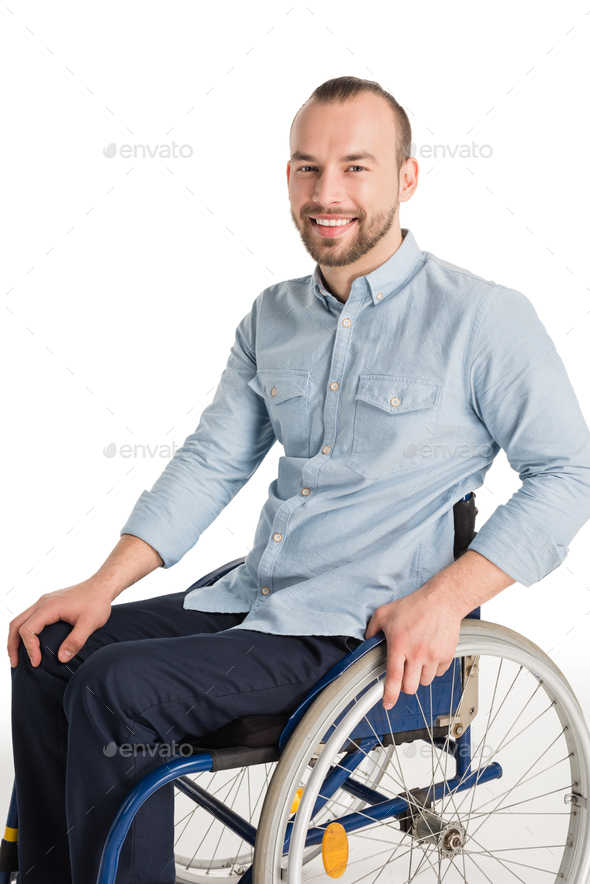 disabled person smiling