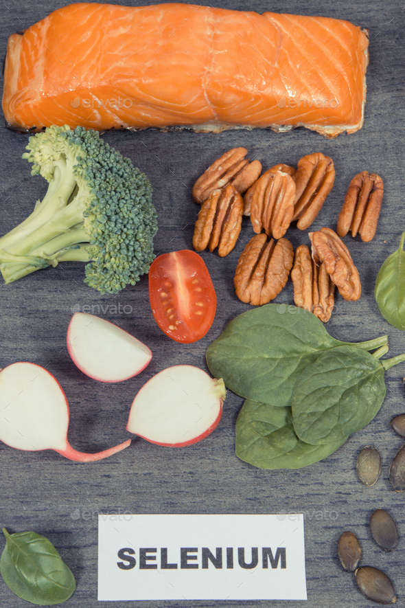 Healthy food as source natural selenium, fiber and other vitamins and