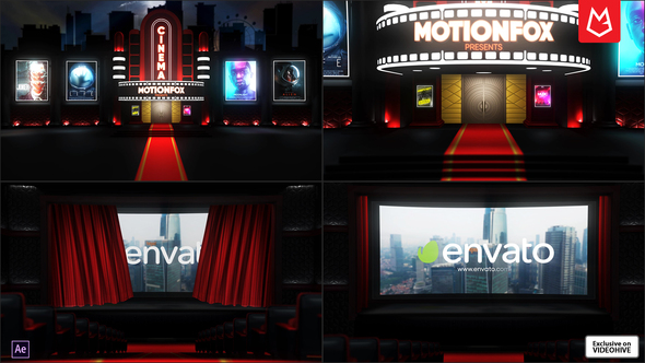 Curtain Cinema Logo Intro Reveal
