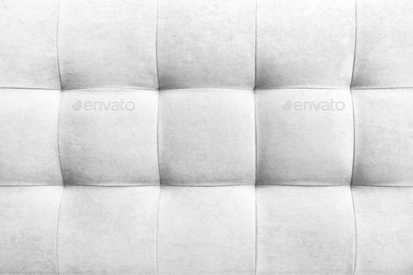 White Suede Leather Background, Classic Checkered Pattern For Furniture, Wall, Headboard - Stock Photo - Images