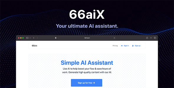 66aix  AI Text, Images Generator & Speech to Text (SAAS)