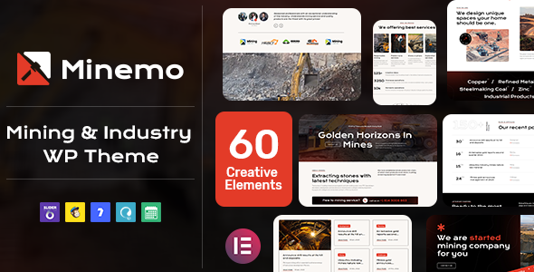 Minemo –  Mining Industry Services WordPress Theme