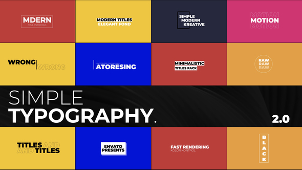 Typography Titles 2.0 | After Effects