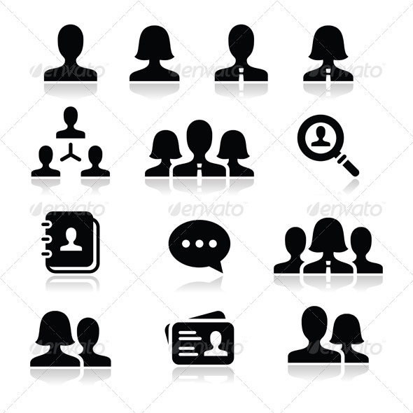 People User Vector Icons Set - People Characters