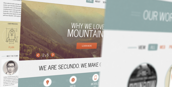 Secundo Site Template - ThemeForest 3623821