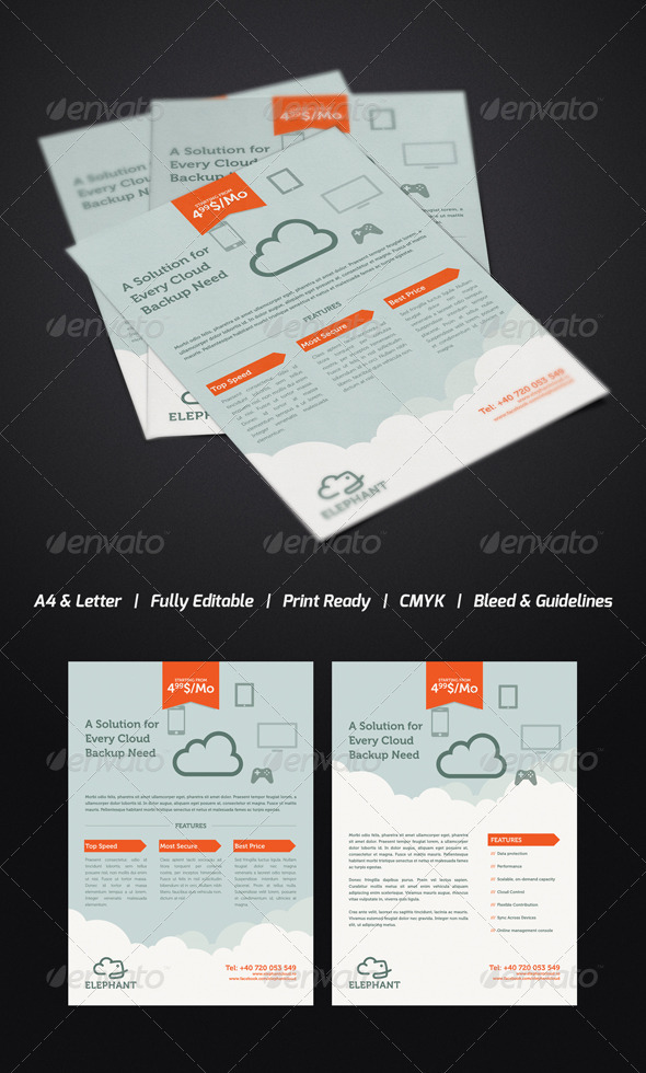 Elephant Cloud Flyer - Commerce Flyers