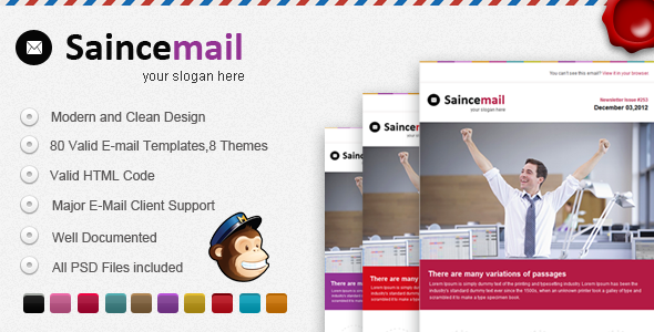 Saincemail E-mail Template - ThemeForest 3624087