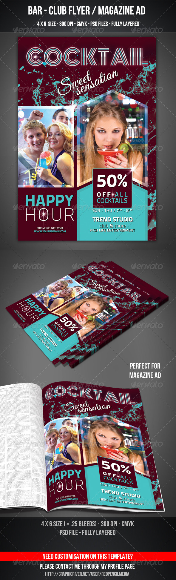 Cocktail Club / Bar Flyer - Clubs & Parties Events