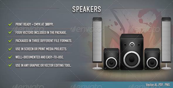Speakers Vector - Man-made Objects Objects
