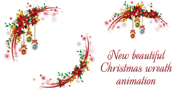 New Beautiful Christmas Wreath Animation 