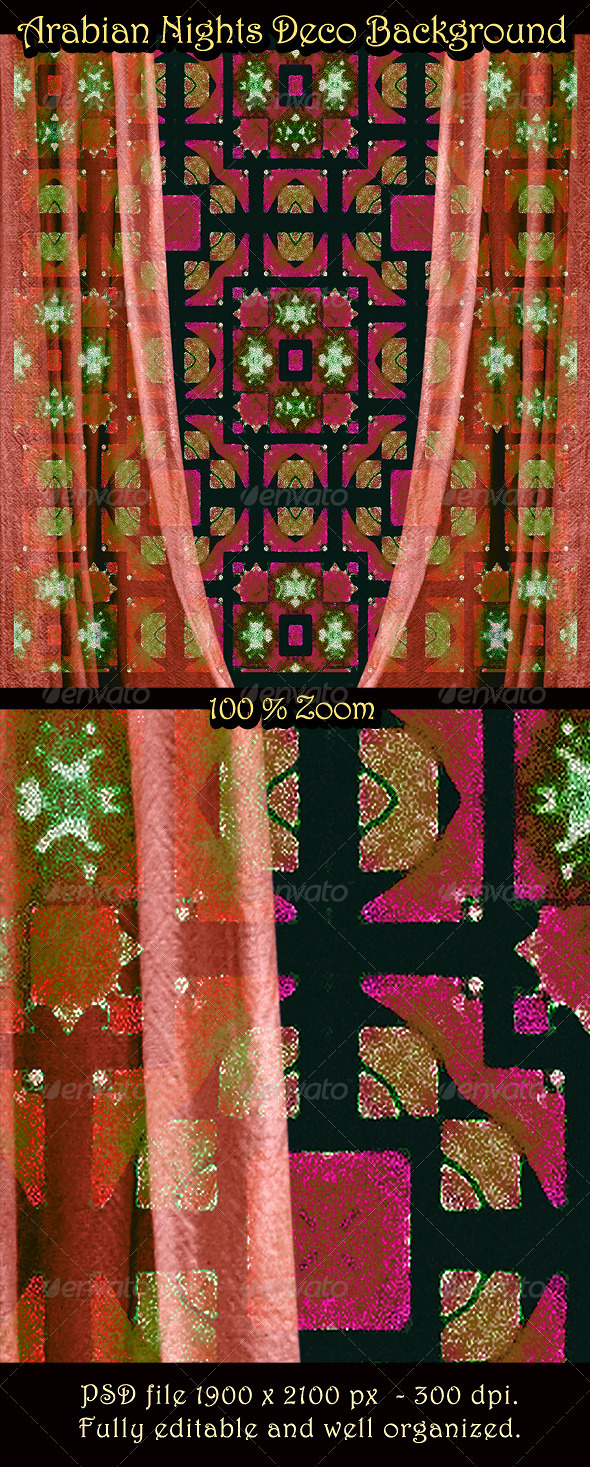 Arabian Nights Background - Decorative Graphics