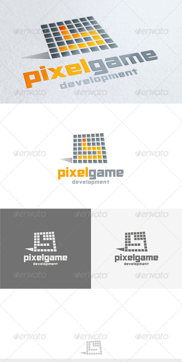 Pixel Game Logo - Symbols Logo Templates
