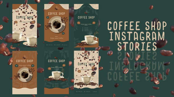 Coffee Shop Instagram Stories After Effects Project Files VideoHive   1920x1080 