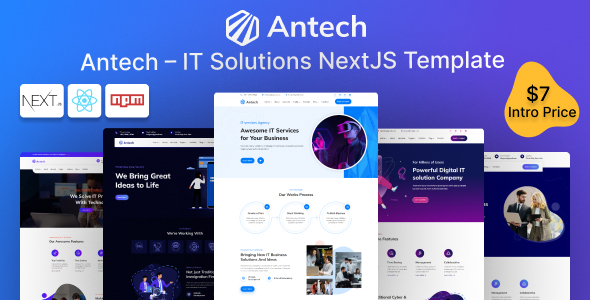 Antech IT Service IT Solutions React Nextjs Template