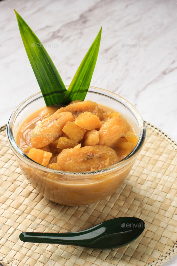 Kolak Pisang Ubi is Banana and Sweet Potato Compote Stock Photo by ...