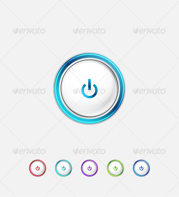Minimalistic Power Buttons - Web Elements Vectors