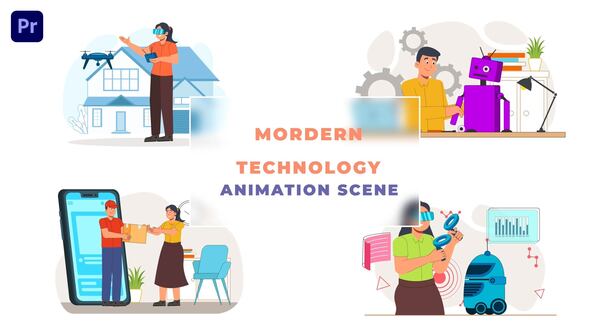 Modern Technology Explainer Animation Scene