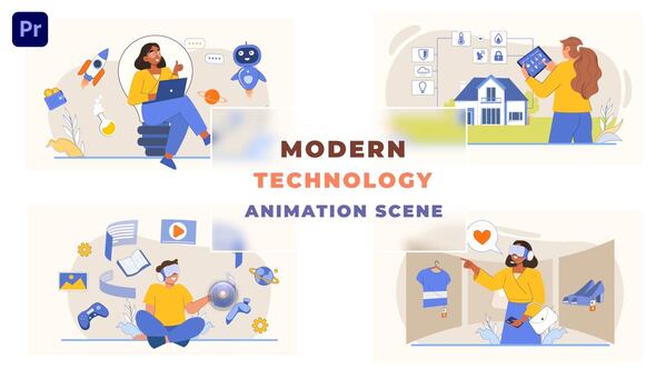 Modern Technology Situation Animation Scene