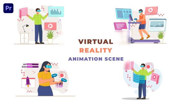 Virtual Reality Goggles Animation Scene