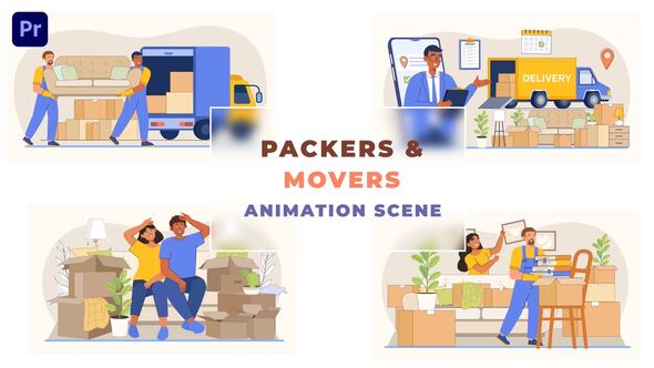 Packers and Movers Animation Scene