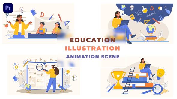 Education Illustration Animation Scene