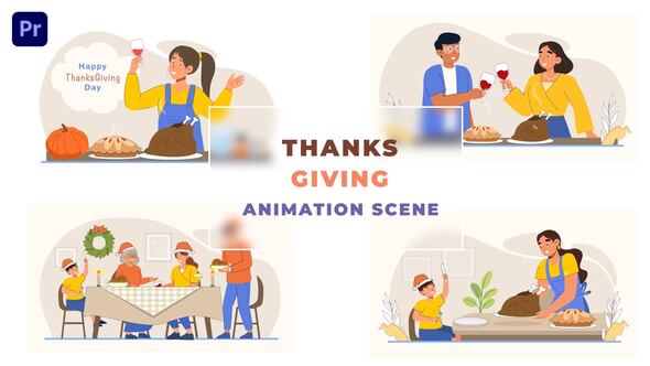 Thanks Giving Animation Scene