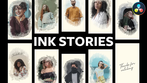 Instagram Ink Historical Stories for DaVinci Resolve