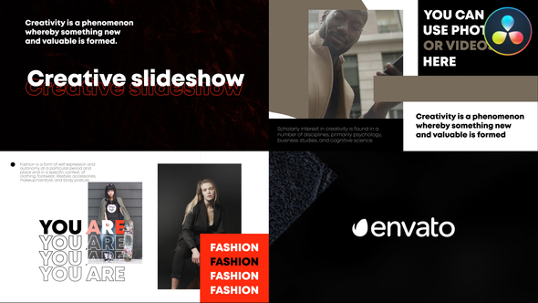 Creative Modern Slideshow for DaVinci Resolve