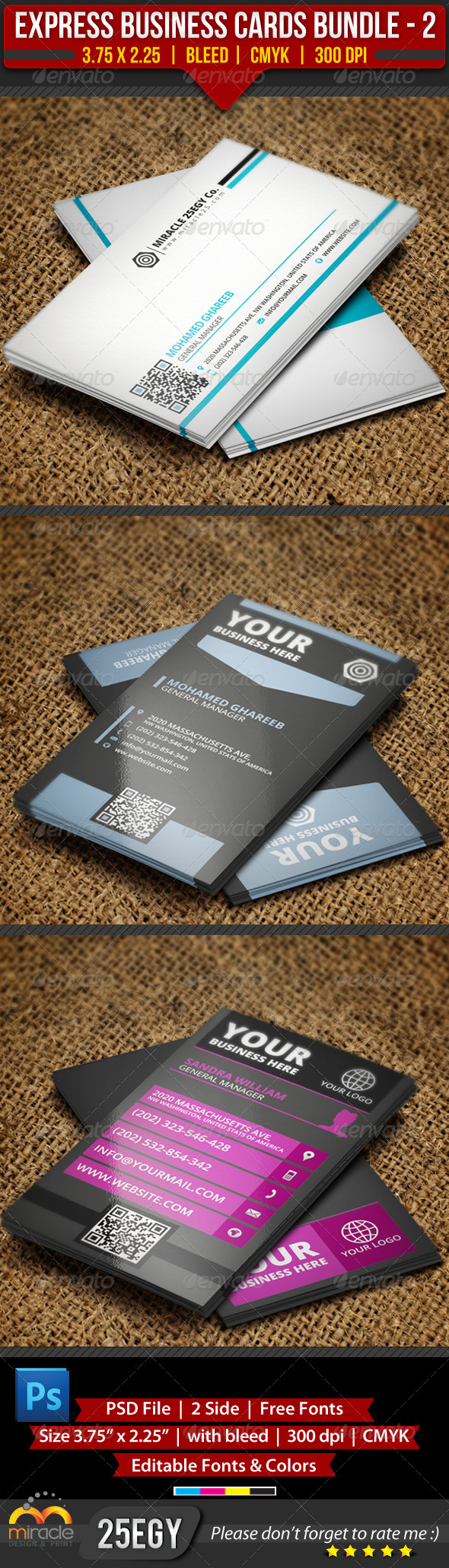 Express Business Cards Bundle #2 - Creative Business Cards