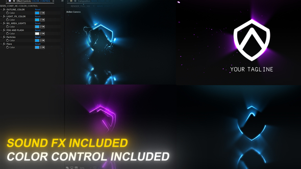 Neon Glitch Logo Reveal, After Effects Project Files | VideoHive