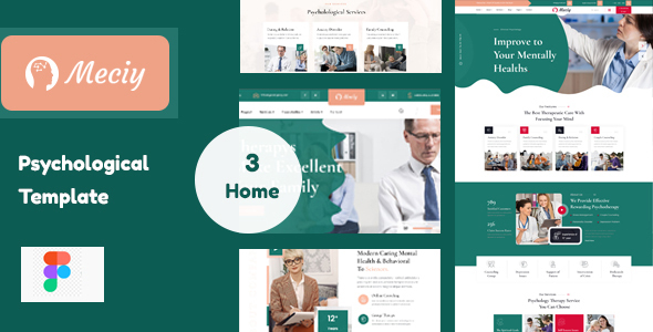 Meciy - Psychology Counseling Figma Template