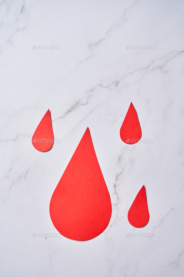 blood drop paper cut, world blood donor day, red cross to give blood.world hemophilia day concept