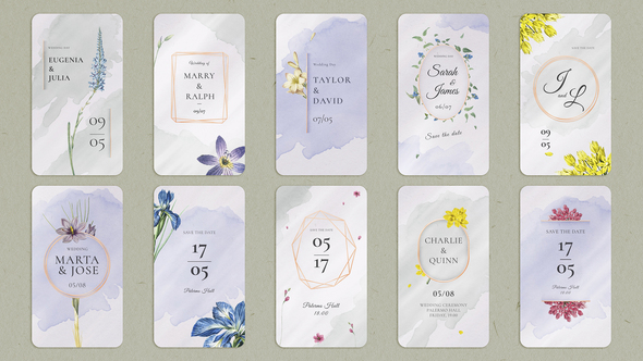 Wedding Invitation Tik Tok | Stories Elements template preview