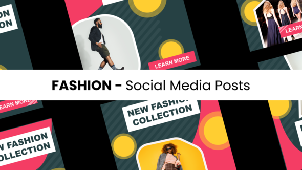 Fashion - Social Media Posts Elements template preview
